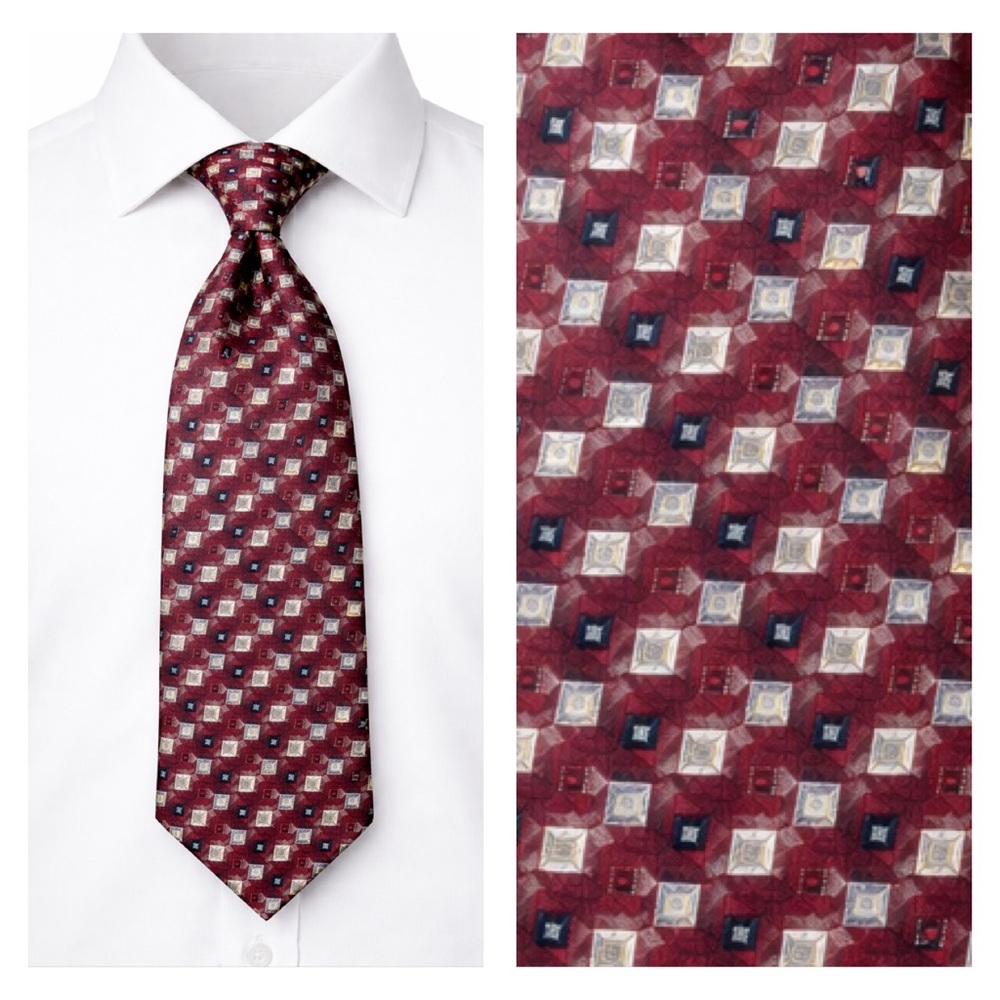 XMI for Nordstrom Mens Silk Tie Quiet Luxury Old Money Formal Red Blue Handmade